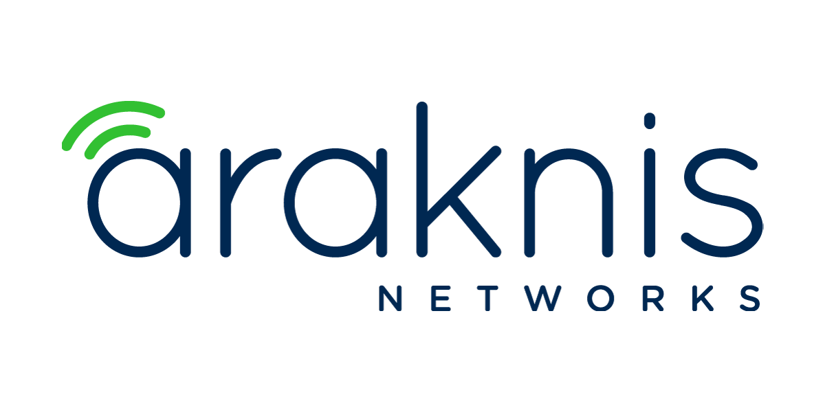 The image features the logo of Araknis Networks, displaying the brand name in blue with a green accent above the first letter.