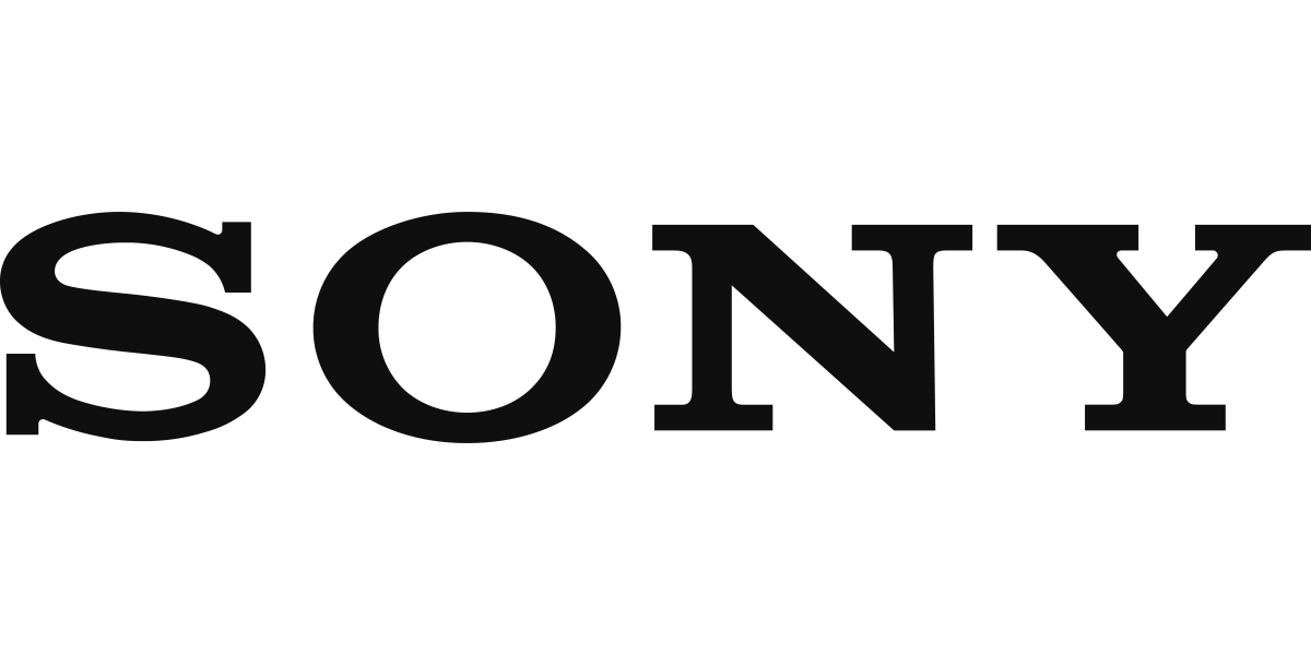 The image displays the Sony logo in bold, white letters centered on a plain, black background. No people or landmarks are visible.