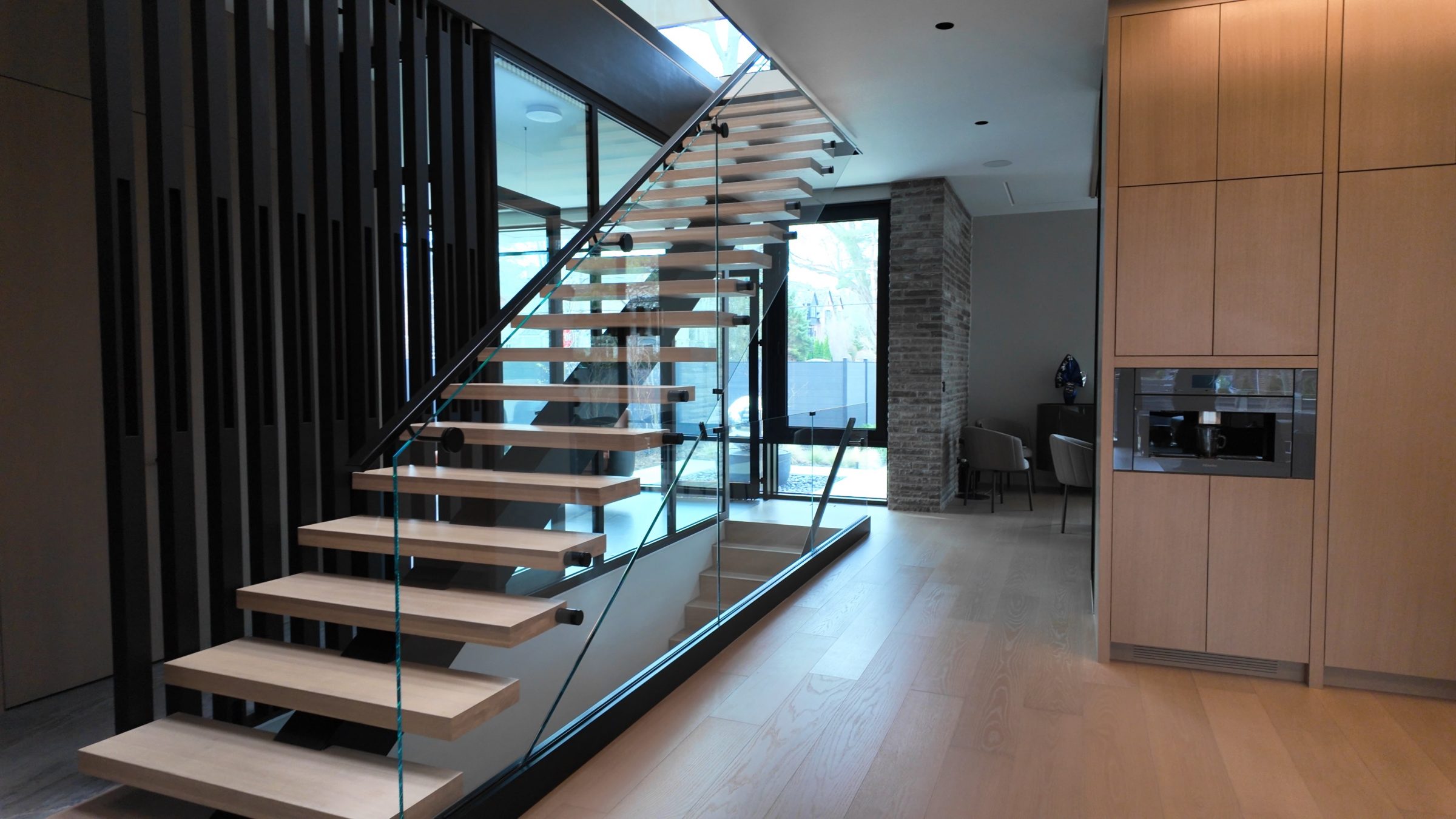 open concept stairs in modern home